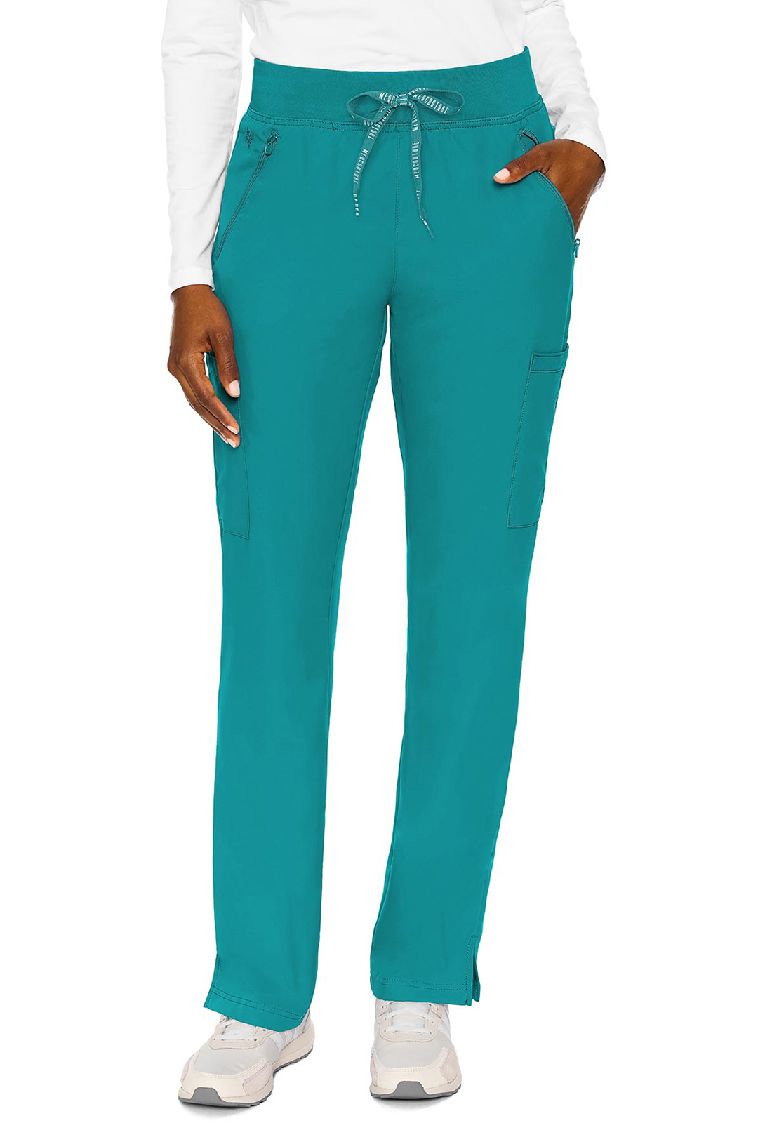 MC Insight MC2702 Ladies 4 Pocket Cargo Zipper Accessory Pocket Scrub Pant by Med Couture-Med Couture