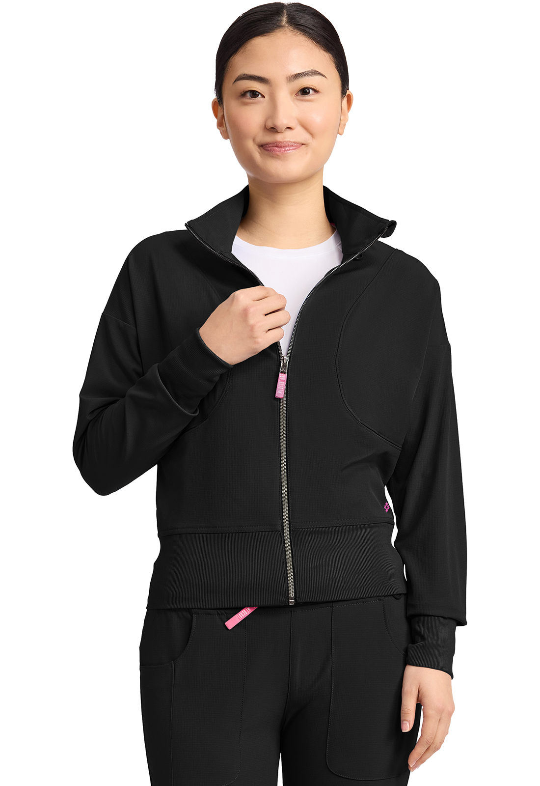 MC AMP Women&#8216;s Cropped Warm Up Jacket-Med Couture