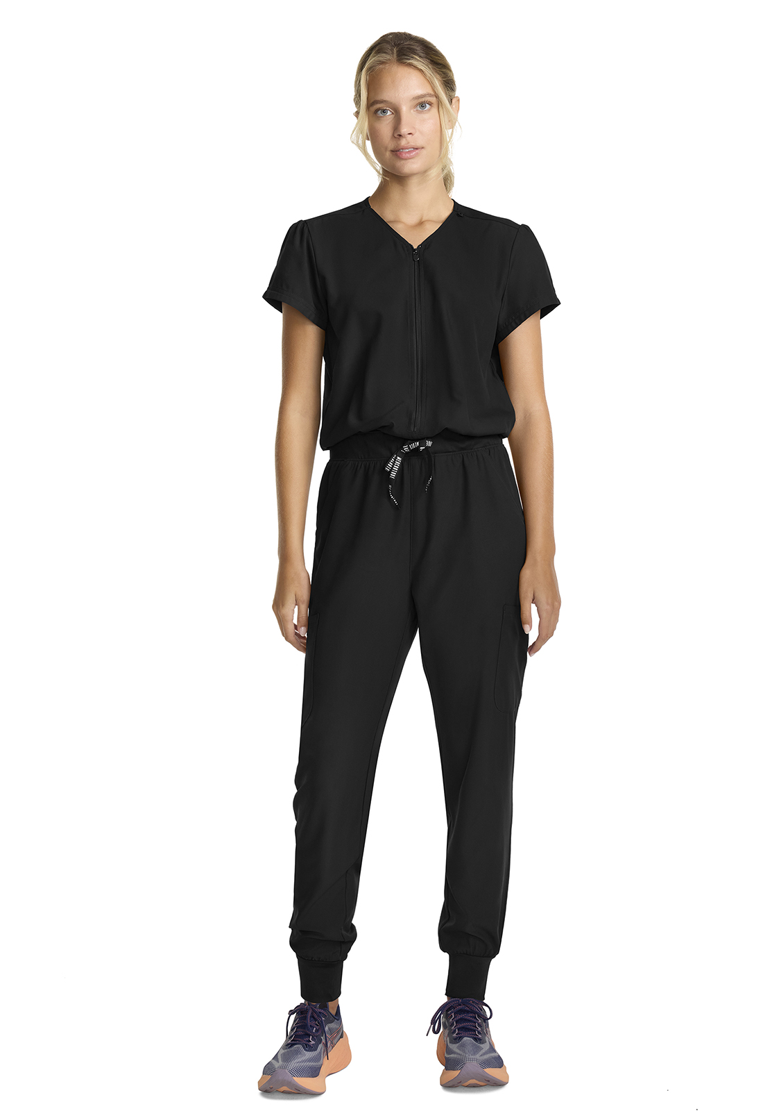 Women&#8216;s Zip Front Jumpsuit-Med Couture