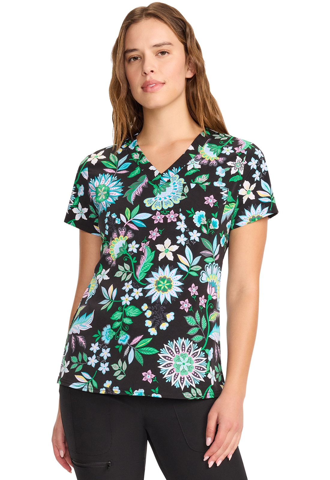 Print V-Neck Top-Med Couture