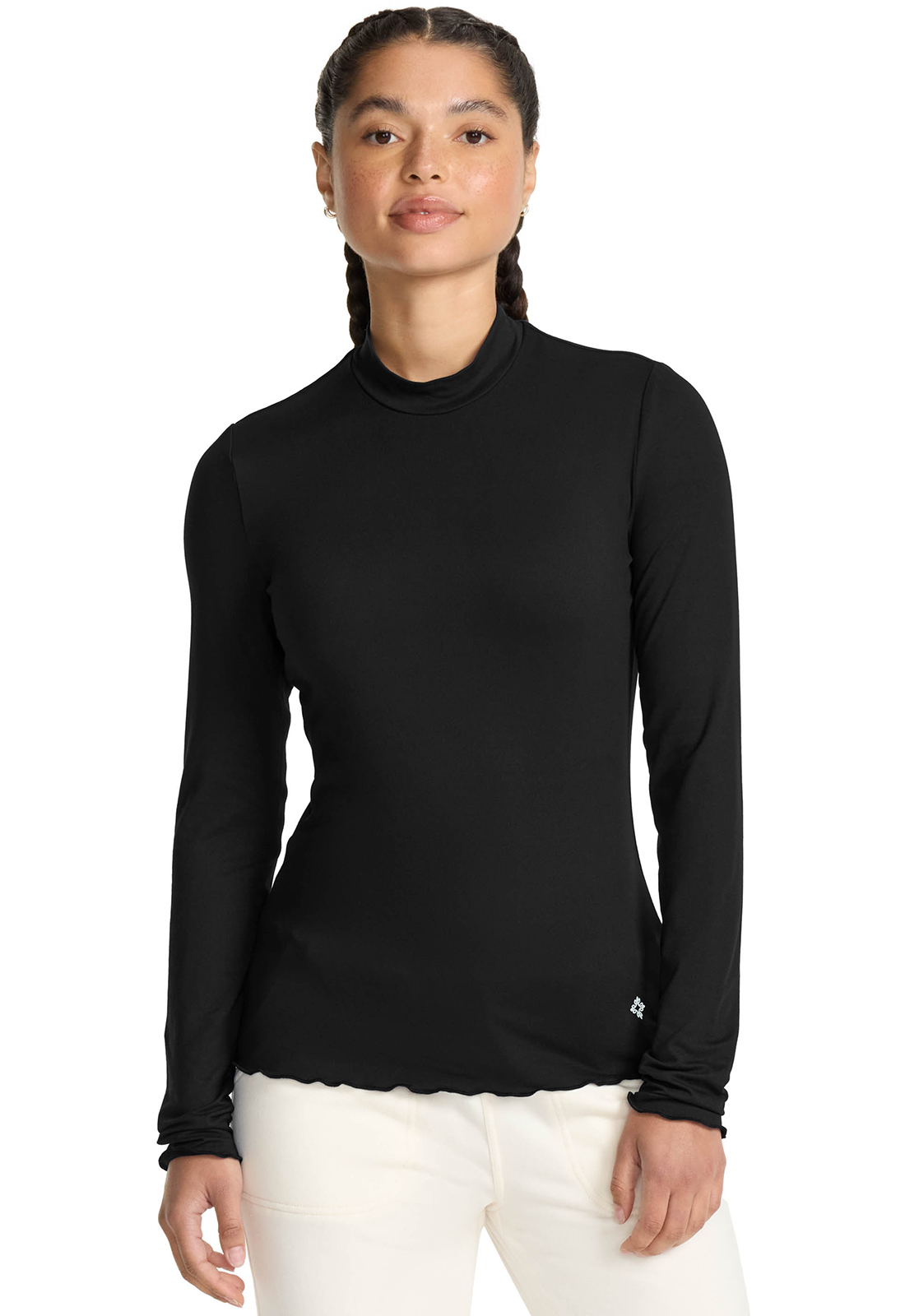 Lettuce Edge Mock Neck Underscrub-Med Couture