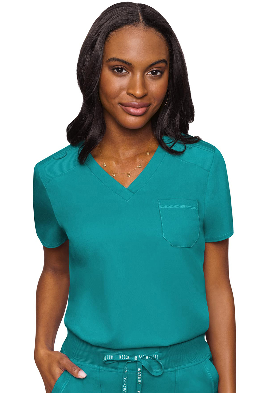 MC Touch MC7448 Tuck In Style 1 Pocket Medical Scrub Top-Med Couture