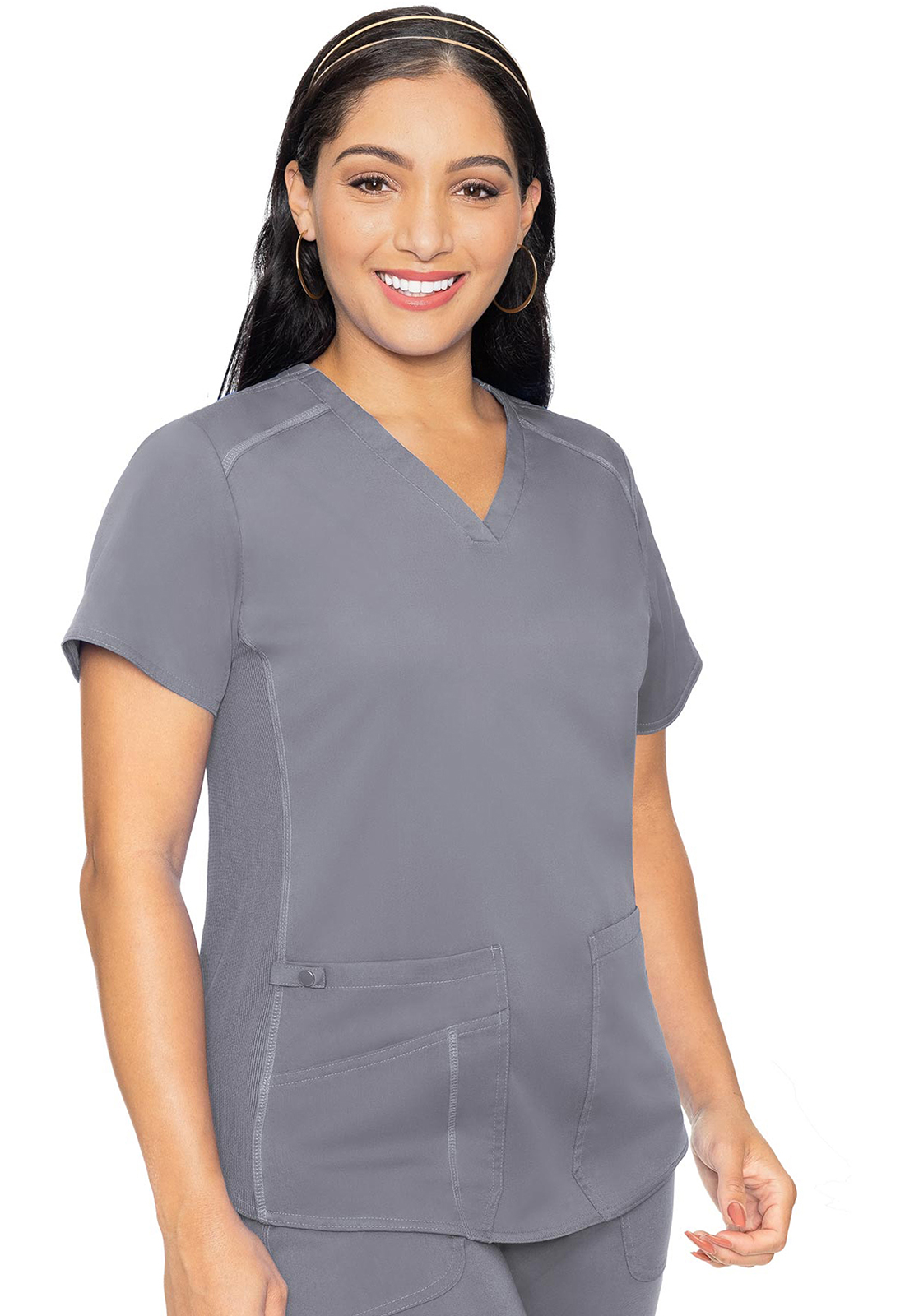 MC Touch MC7459 Women&#8216;s 4 Pocket Shirttail Scrub Top-Med Couture