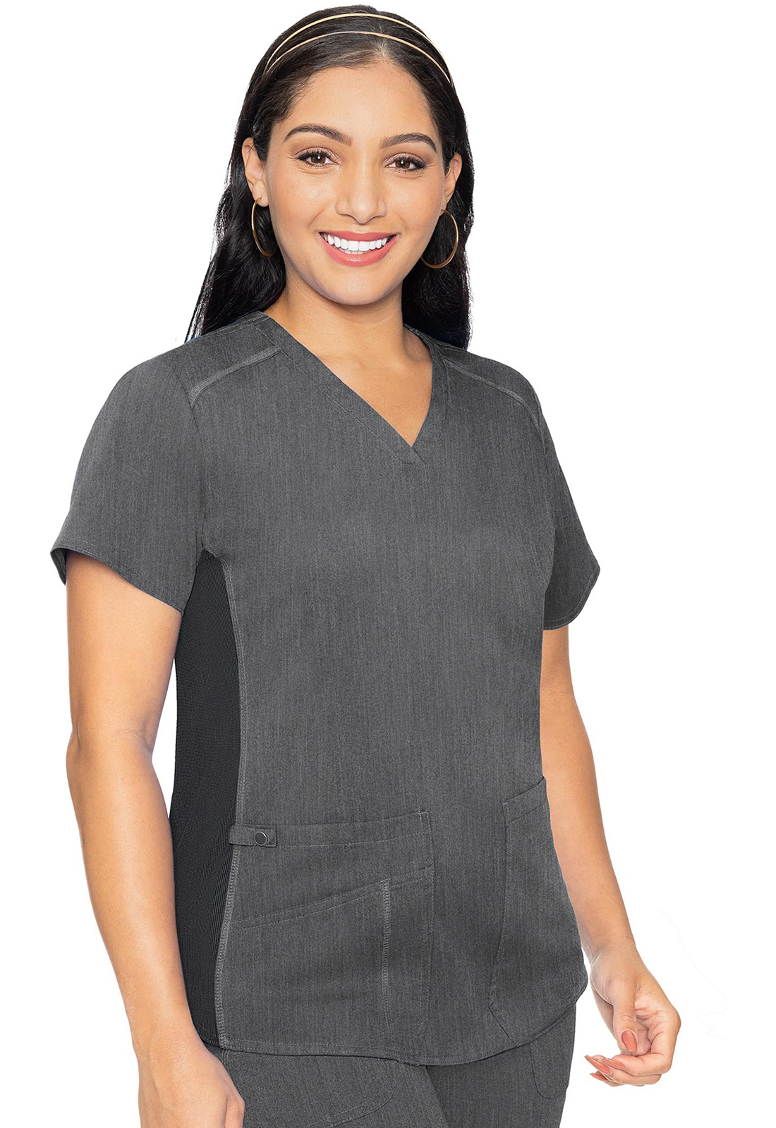 MC Touch MC7459 Women&#8216;s 4 Pocket Shirttail Scrub Top-Med Couture