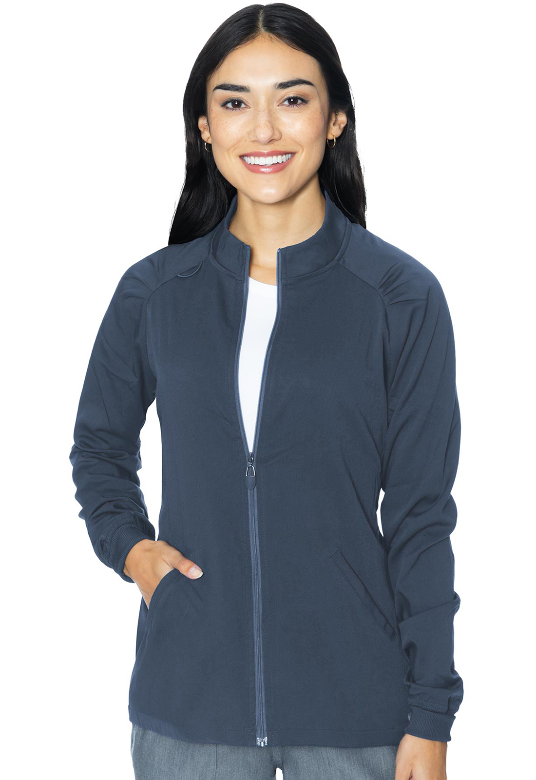 MC Touch MC7660 Raglan Style 4 Pocket Warmup Scrub Jacket by Med Couture-Med Couture