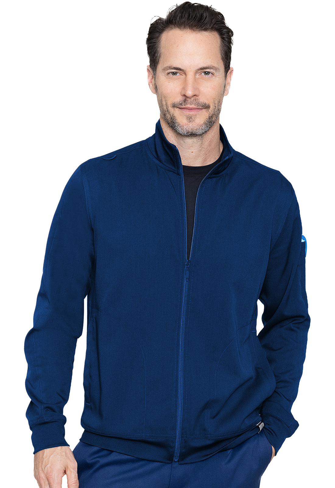 RothWear Touch MC7678 Men&#8216;s Orion 3 Pocket Zip Front Warm Up Scrub Jacket-Med Couture