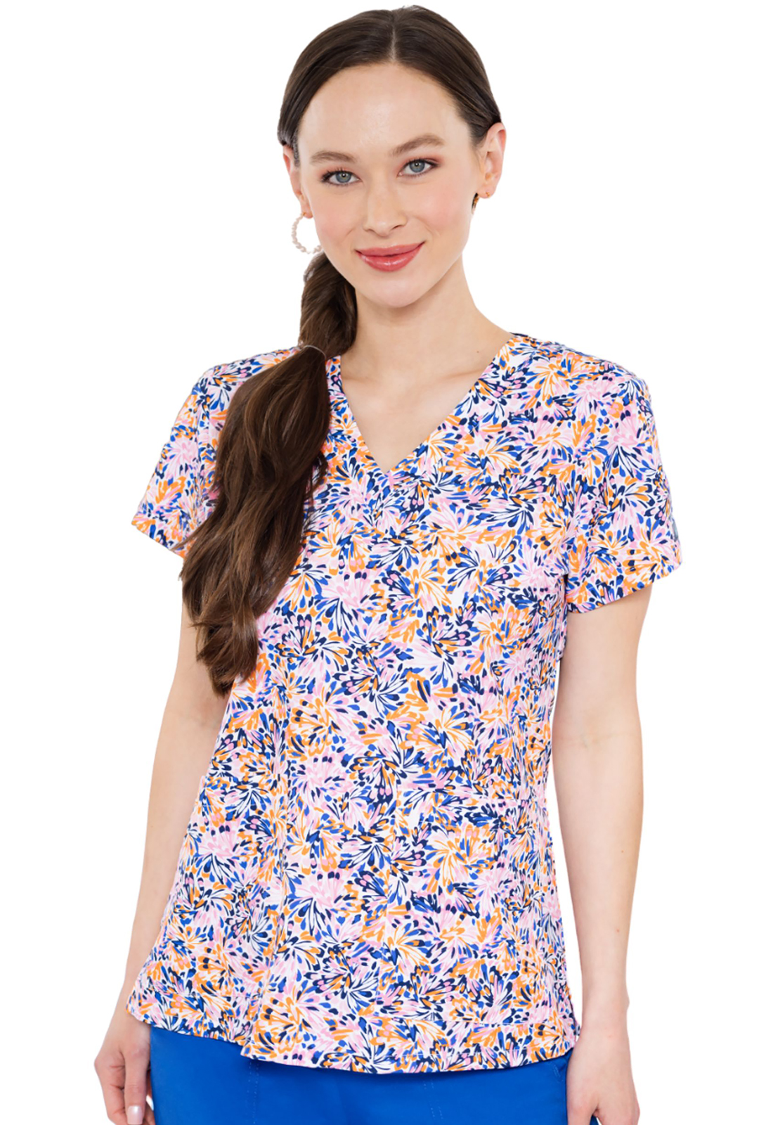 V-Neck Print Top-Med Couture