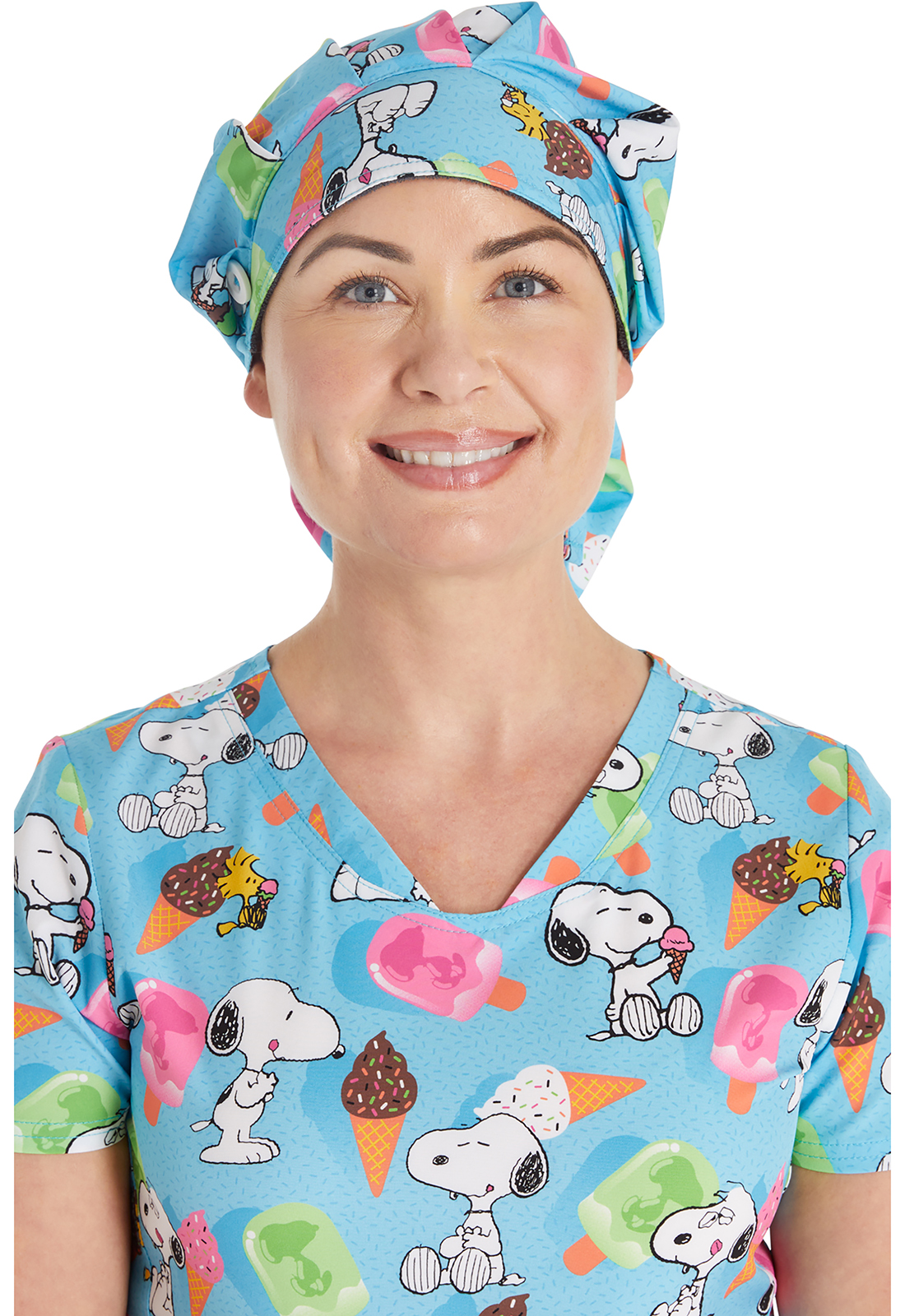 Cherokee Licensed Unisex Print Bouffant Scrubs Hat-Tooniforms