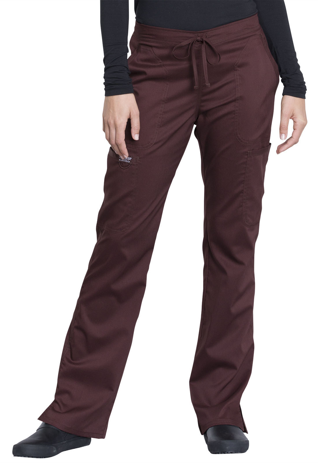 Cherokee Mid Rise Moderate Flare Drawstring Pant