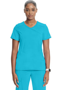 Cherokee Mock Wrap Top Turquoise (2625A-TRQ)