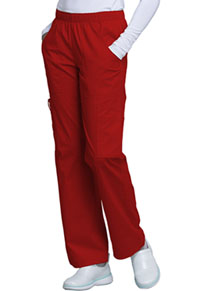 Cherokee Workwear Mid Rise Pull-On Cargo Pant Red (4005-REDW)