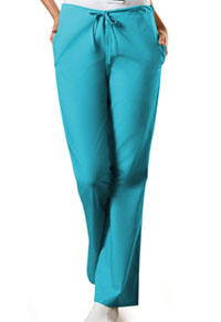Cherokee Workwear Natural Rise Flare Leg Drawstring Pant Turquoise (4101-TRQW)