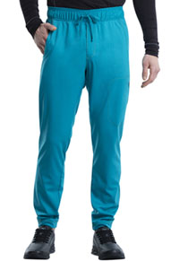 Cherokee Workwear Men's Natural Rise Jogger Teal Blue (WW012-TLB)