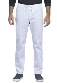 Cherokee Workwear Unisex Straight Leg Drawstring Pant White (WW030-WHT)
