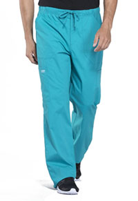 Cherokee Workwear Men's Tapered Leg Fly Front Cargo Pant Teal Blue (WW190-TLB)