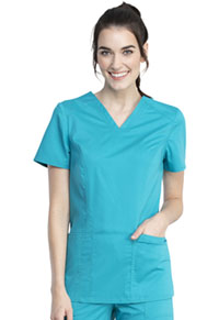 Cherokee Workwear V-Neck Top Teal Blue (WW741AB-TLB)