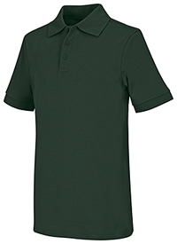 Classroom Uniforms Adult Unisex Short Sleeve Interlock Polo Hunter Green (58914-SSHN)
