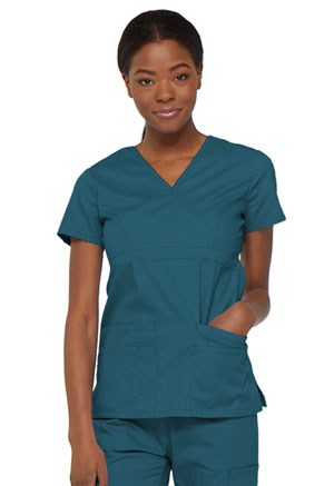 Dickies EDS Signature Mock Wrap Top in
Caribbean Blue (85820-CAWZ)