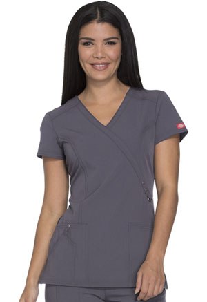 Dickies Xtreme Stretch Mock Wrap Top in
Light Pewter (85956-PEWZ)