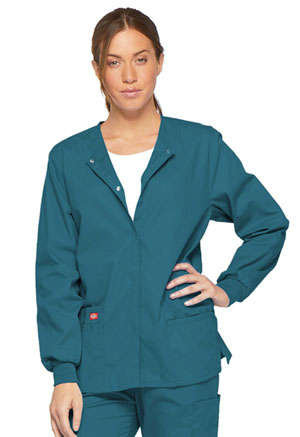 Dickies EDS Signature Snap Front Warm-Up Jacket in
Caribbean Blue (86306-CAWZ)