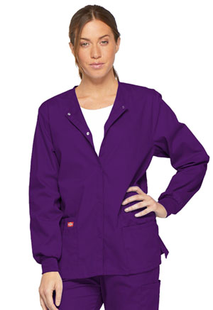 Dickies EDS Signature Snap Front Warm-Up Jacket in
Eggplant (86306-EGWZ)