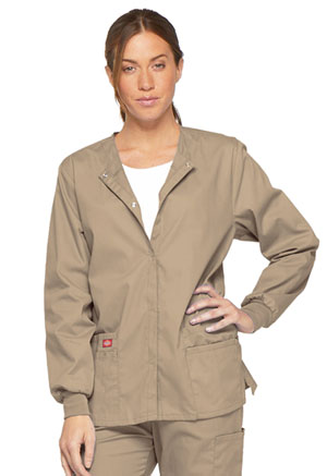 Dickies Snap Front Warm-Up Jacket Dark Khaki (86306-KHIZ)