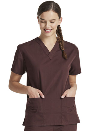 Dickies EDS Signature V-Neck Top in
Espresso (86706-ESP)