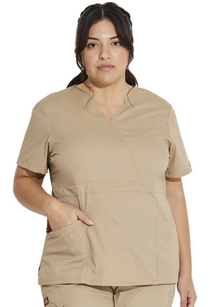 Dickies Mock Wrap Top Dark Khaki (86806-KHIZ)