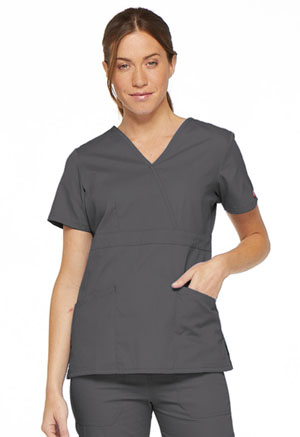 Dickies EDS Signature Mock Wrap Top in
Pewter (86806-PTWZ)