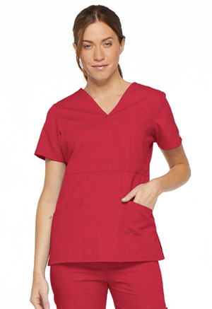 Dickies Mock Wrap Top Red (86806-REWZ)