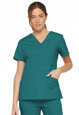 Dickies EDS Signature Mock Wrap Top in
Teal Blue (86806-TLWZ)