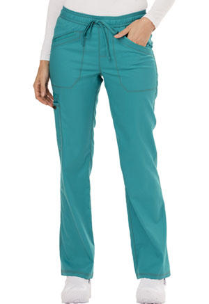Dickies Essence Mid Rise Straight Leg Drawstring Pant in
Teal Blue (DK106-TLB)