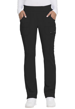 Dickies Advance Solid Tonal Twist Mid Rise Tapered Leg Pull-on Pant in
Black (DK195T-BLK)