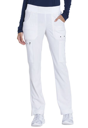 Dickies Advance Solid Tonal Twist Mid Rise Tapered Leg Pull-on Pant in
White (DK195-WHT)