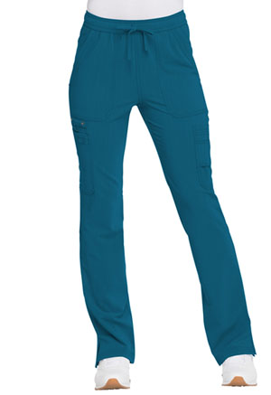 Dickies Advance Solid Tonal Twist Mid Rise Boot Cut Drawstring Pant in
Caribbean Blue (DK200-CAR)