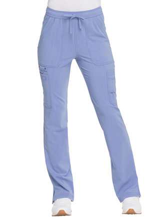 Dickies Advance Solid Tonal Twist Mid Rise Boot Cut Drawstring Pant in
Ciel (DK200-CIE)