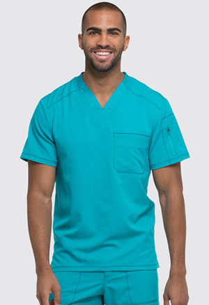 Dickies Dynamix Men's Tuckable V-Neck Top in
Teal Blue (DK610-TLB)