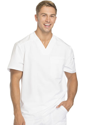Dickies Dynamix Men's Tuckable V-Neck Top in
White (DK610-WHT)