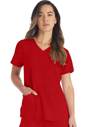 Dickies EDS Essentials V-Neck Top in
Red (DK615-RED)