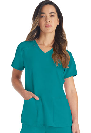 Dickies EDS Essentials V-Neck Top in
Teal Blue (DK615-TLPS)