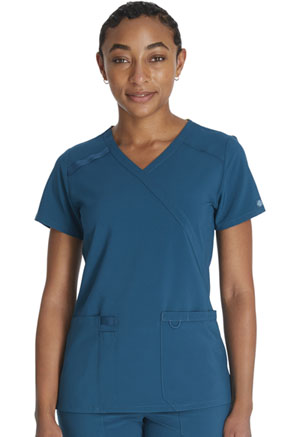 Dickies EDS Essentials Mock Wrap Top in
Caribbean Blue (DK625-CAPS)