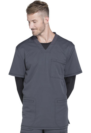 Dickies Dynamix Men's V-Neck Top in
Pewter (DK640-PWT)