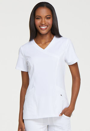 Dickies Dynamix Mock Wrap Top in
White (DK660-WHT)
