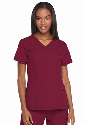 Dickies Dynamix Mock Wrap Top in
Wine (DK660-WIN)
