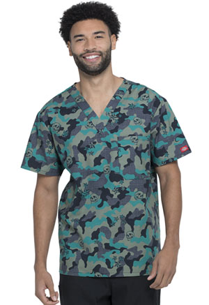 Dickies Men's V-Neck Top Crosshatch Camo (DK725-CRCO)