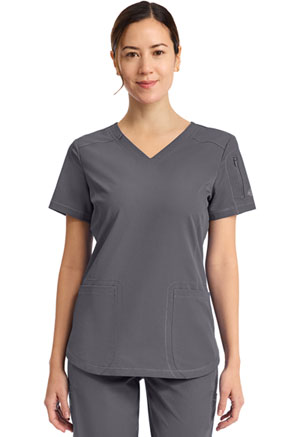 Dickies Dynamix V-Neck Top in
Pewter (DK730-PWT)