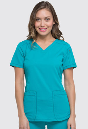 Dickies Dynamix V-Neck Top in
Teal Blue (DK730-TLB)