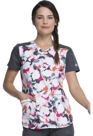 Dickies Prints V-Neck Top in
Fast Forward Floral (DK732-FAWF)