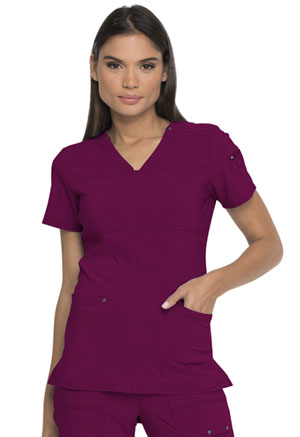 Dickies V-Neck Top Wine (DK760-WIN)