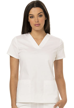 Dickies V-Neck Top White (DK800-DWHZ)